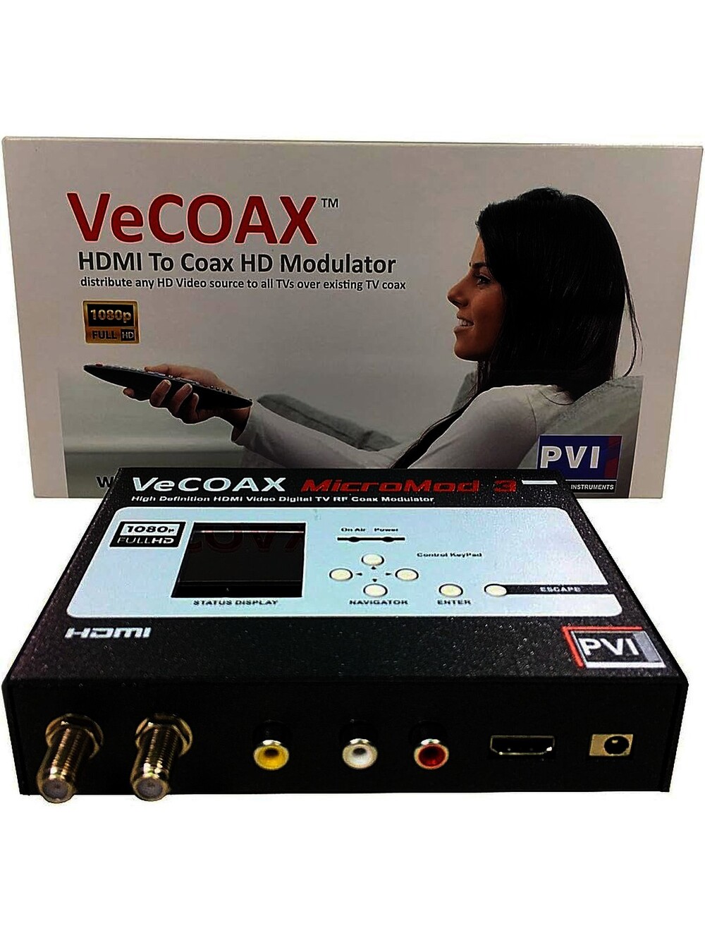 PVI VECOAX MicroMod MS HD ATSC RF Modulator